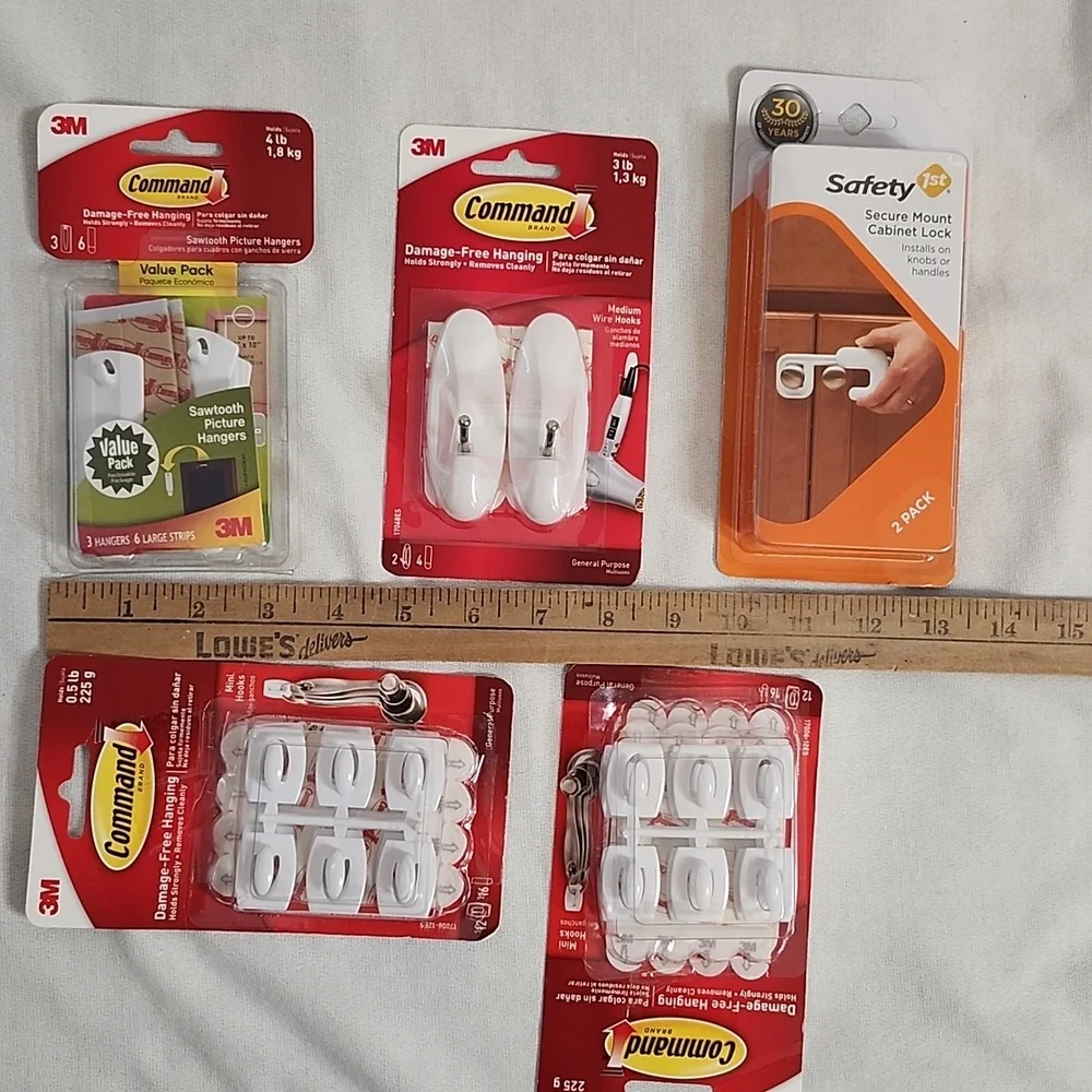 Command Damage-Free Hooks, Child Safety Locks and Suction Hooks